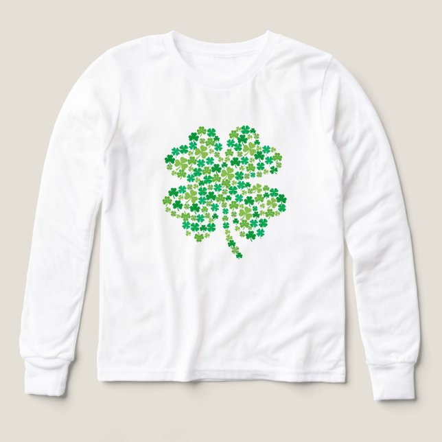 St. Patrick's Klöver T-Shirt (Design framsida)
