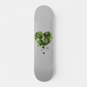 St. Patricks Klöverhjärta Mini Skateboard Bräda 18,5 Cm
