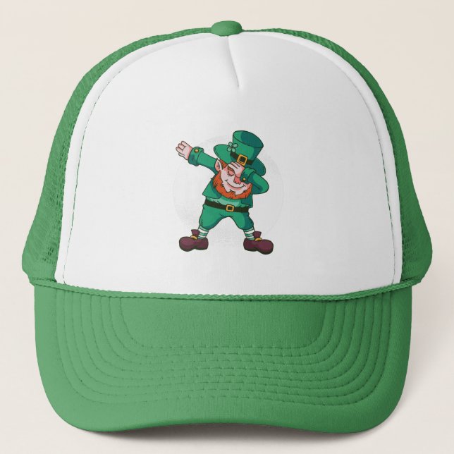 st patricks leprechaun dabbdans keps (Framsida)