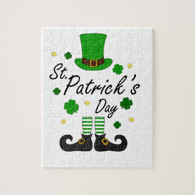 St Patricks Leprechaun Pussel (Vertikal)