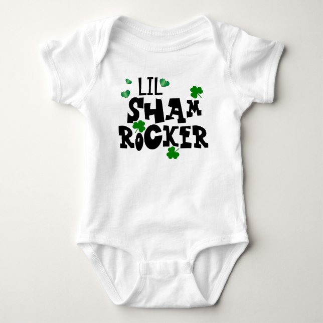 St. Patrick's Lil Sham-rocker Baby Body Kostym T Shirt (Framsida)