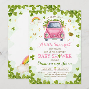 St Patrick's Little Shamrock Drive by Baby Shower Inbjudningar