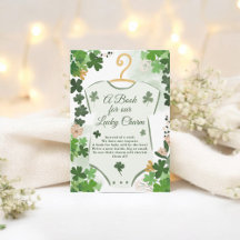 St. Patricks Lucky Charm-böcker för baby shower