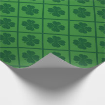 St Patricks Lucky Four Löv Grönt Klöver Mönster
