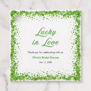 St Patricks Lucky in Love Bröllopsdusch Tack Gåvor Etiketter