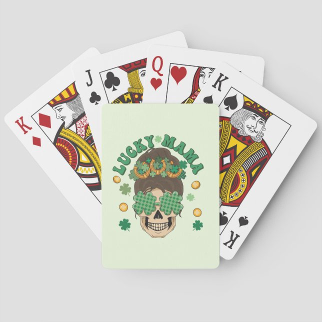 St. Patrick's Lucky Mamma Skeleton Casinokort (Baksidan)