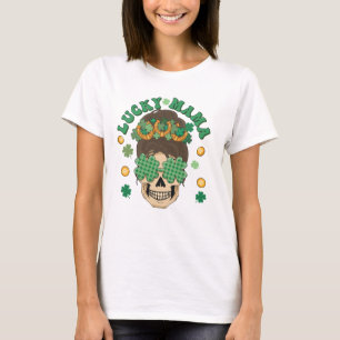 St. Patrick's Lucky Mamma Skeleton T Shirt