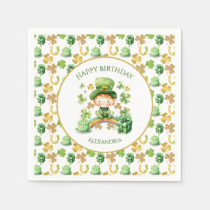 St Patricks Lucky One First Birthday Pappersservett