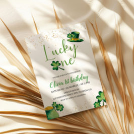 St. Patricks Lucky One Födelsedagsinbjudan Inbjudningar