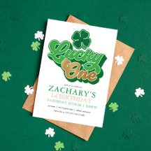 St. Patrick's Lucky One Första Födelsedagsinbjudan