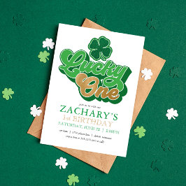 St. Patrick's Lucky One Första Födelsedagsinbjudan Inbjudningar