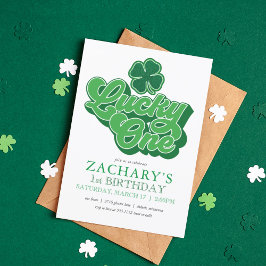 St. Patrick's Lucky One Första födelsedagsinbjudan Inbjudningar