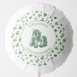 St Patricks Lucky One Unicorn Balloon