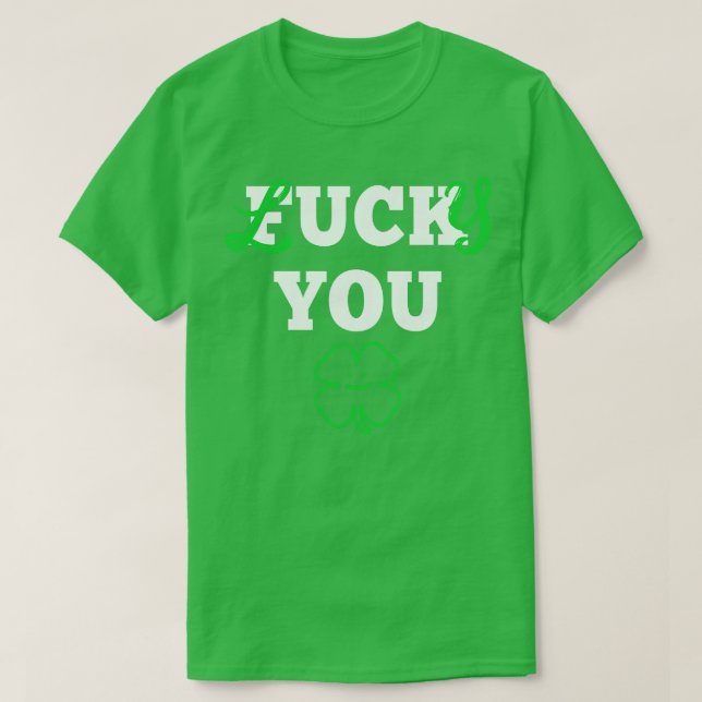 St Patricks Lucky T Shirt (Design framsida)