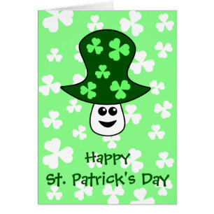 St. Patrick's Mushroom Card Hälsningskort