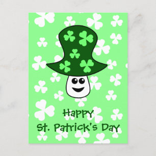 St. Patrick's Mushroom Postcard Vykort