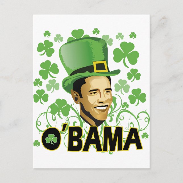 St Patrick's O'Bama 2009 Vykort (Framsida)