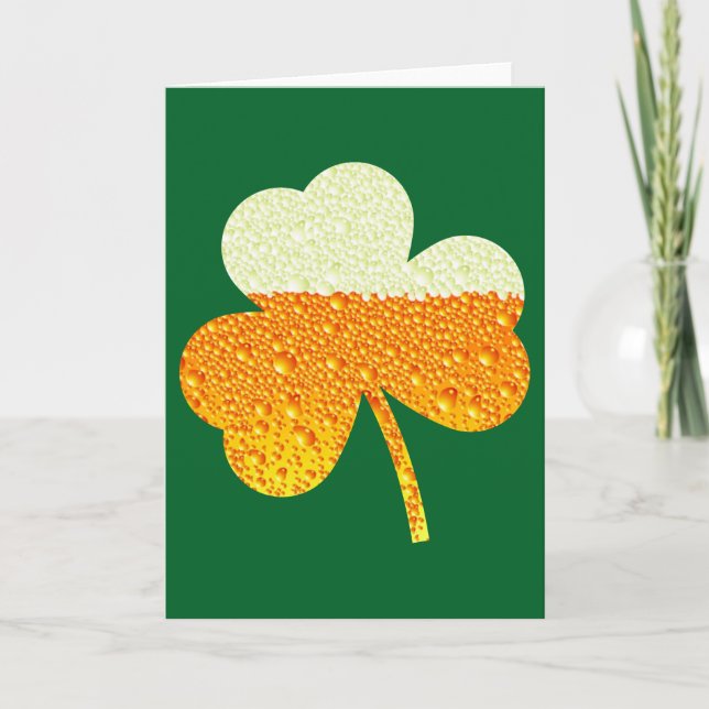 st patricks-öl klöver kort (Framsida)