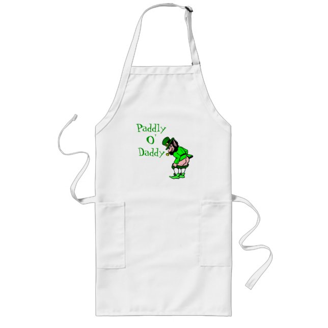 St Patrick's Paddly O'pappa Leprechaun Apron Långt Förkläde (Framsidan)