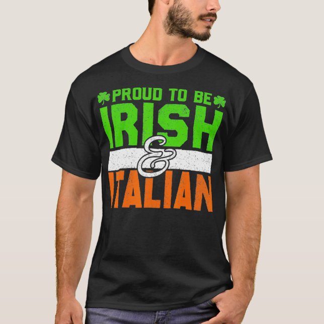 St Patricks Paddys Day Irish Italian Grönt Gift T Shirt (Framsida)
