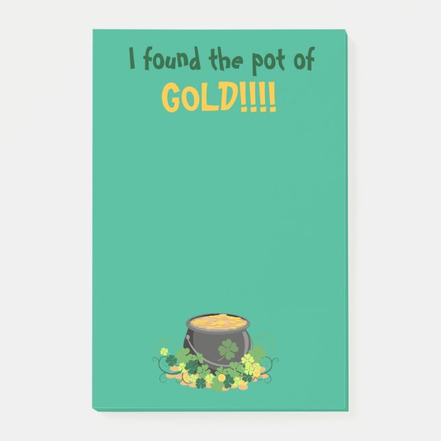 St. Patrick's Pot of Guld Post-it Block (Framsida)