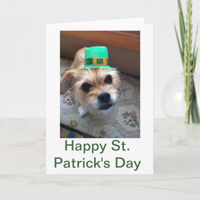 St. Patrick's Puppy Kort (Framsida)