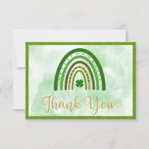 St. Patrick's Rainbow Baby Shower Tack för kortet Kort