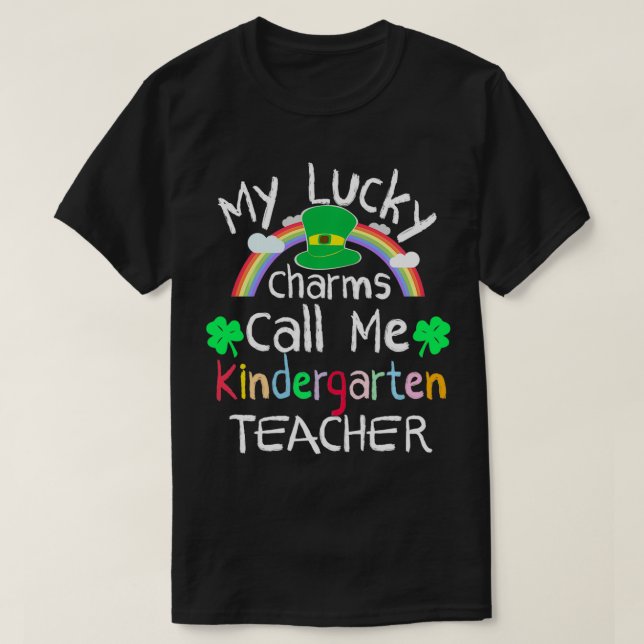 St Patricks Teacher Kindergarten turcharm cal T Shirt (Design framsida)