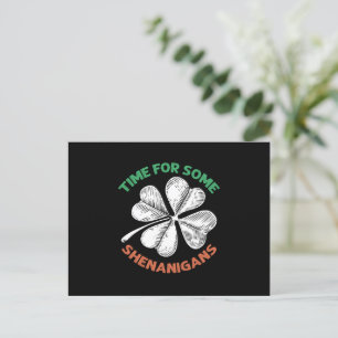 St Patricks Tid För Lite Bus Clover-fest Helg Vykort