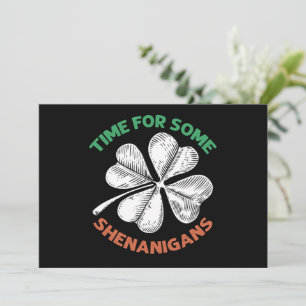 St Patricks Tid För Lite Bus Clover-fest Inbjudningar