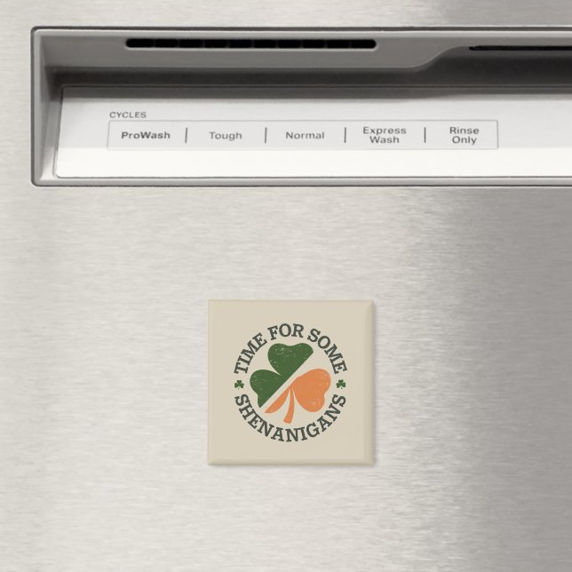 St. Patricks Tid För Lite Bus Clover  Magnet (In Situ (Dishwasher))
