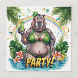 St. Patricks tropiska poolparty-inbjudan Inbjudningar