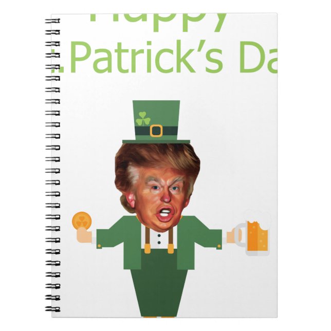st patricks trump leprechaun anteckningsbok (Framsidan)