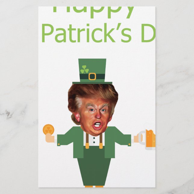 st patricks trump leprechaun brevpapper (Framsida)