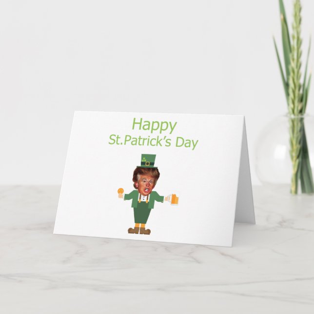 st patricks trump leprechaun kort (Framsida)