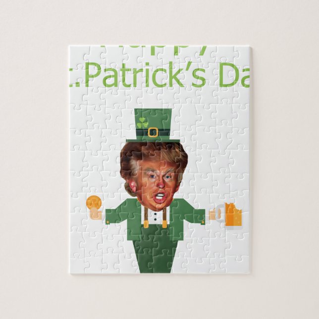 st patricks trump leprechaun pussel (Vertikal)