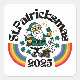 St.Patricksmas 2025 Sticker Fyrkantigt Klistermärke