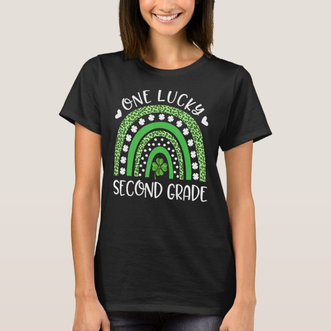 St Patricku2019s Dag ett Lucky Second Klass Teache T Shirt (Framsida)