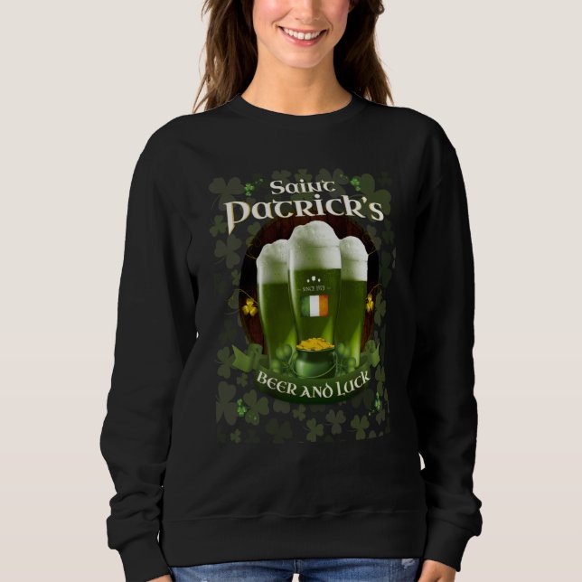 St Patricku2019s Day Beer luck Since 1973 Irish Fl T Shirt (Framsida)