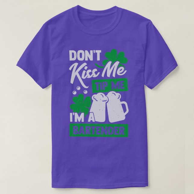 St Patrickx27s-dagen Bartender Gift T Shirt (Design framsida)
