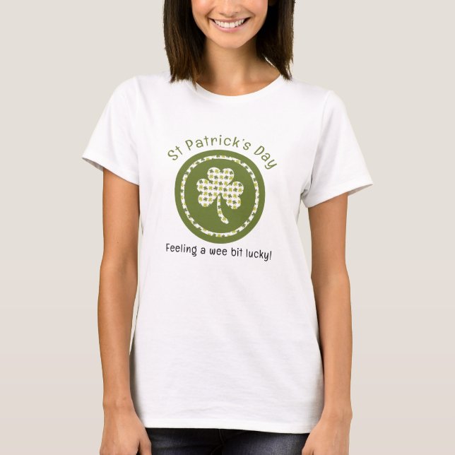 St Patric's Day Shamrock T Shirt (Framsida)