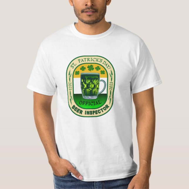 St. Pat's Beer Inspection 2021. T Shirt (Framsida)