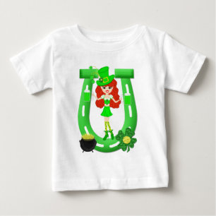 St Pat's Day Rödhårig Girl Leprechaun T-shirt