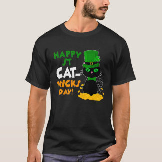 St Pat's Paddy Patrick Day's Lycklig St Cat Tricks T Shirt