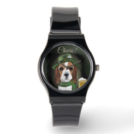 St. Patty Beagle Hund Armbandsur