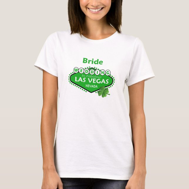St patty BRIDE Las Vegas Bröllop Shirt T-shirt (Framsida)
