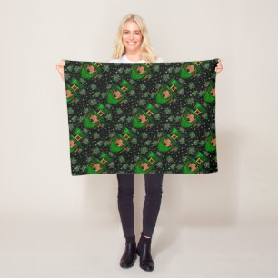 St. Patty Doxie Art Design Fleecefilt