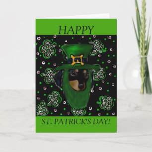 St. Patty Doxie Art Design Kort