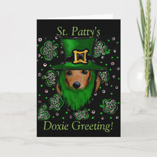 St. Patty Doxie Hälsning Kort