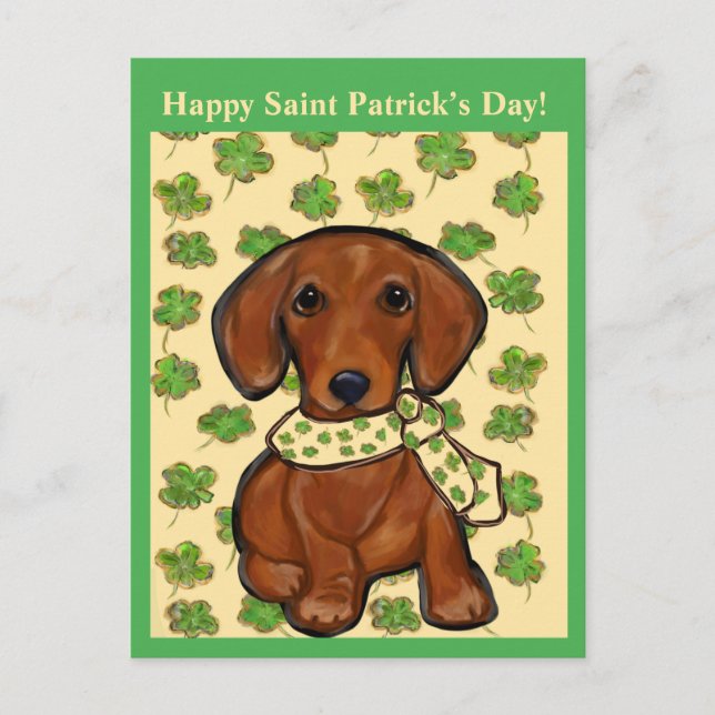 St.Patty Doxie   Vykort (Framsida)